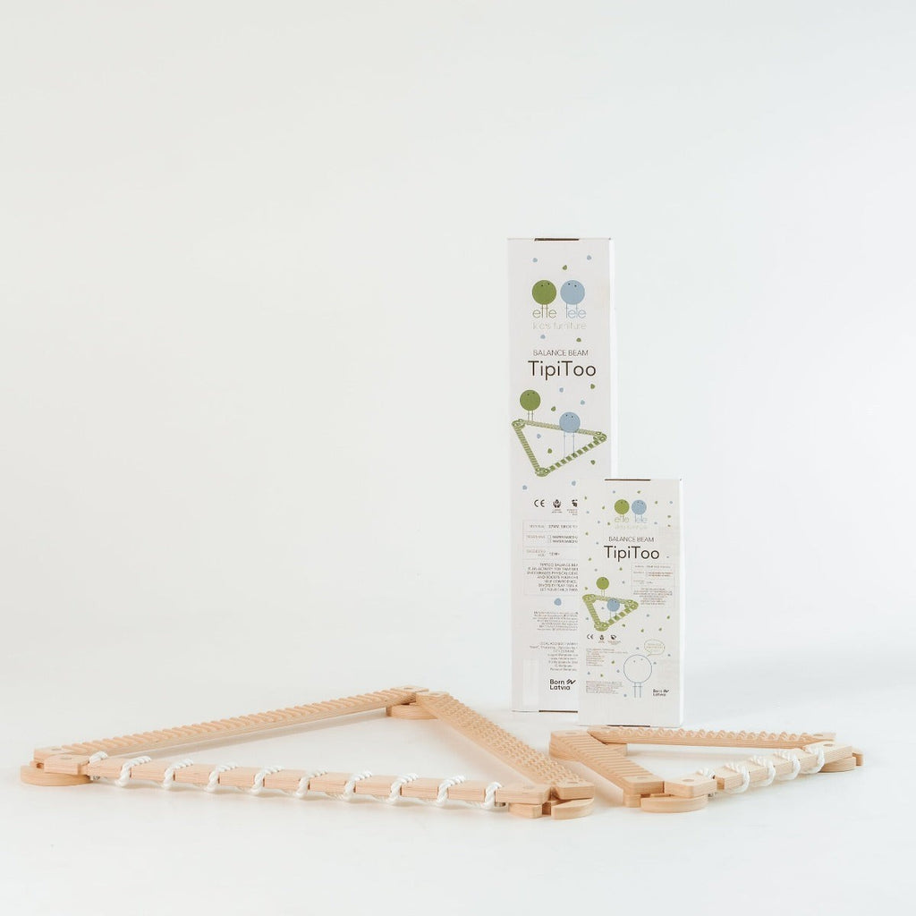 TipiToo® Large Balance Beam 3 Piece Set - White Rope